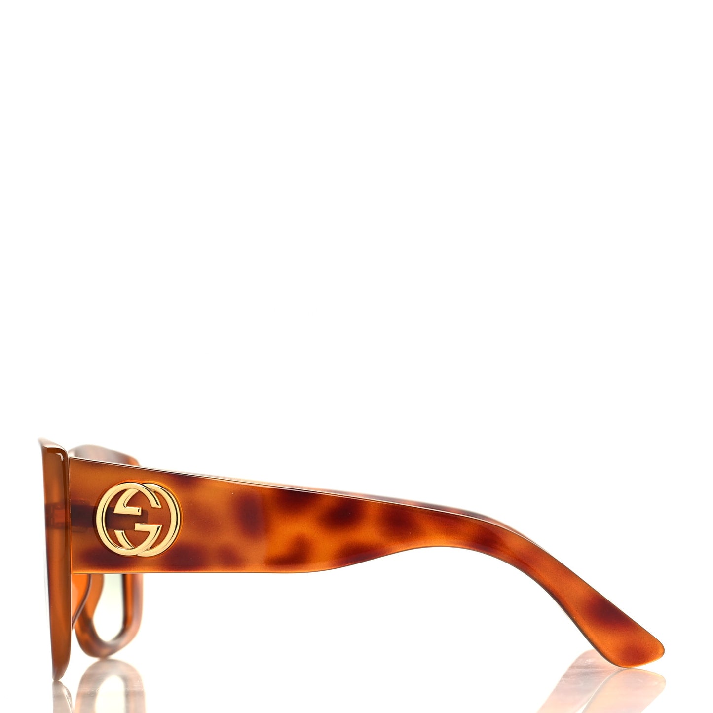 Acetate Square Frame Sunglasses GG0141S Tortoise
