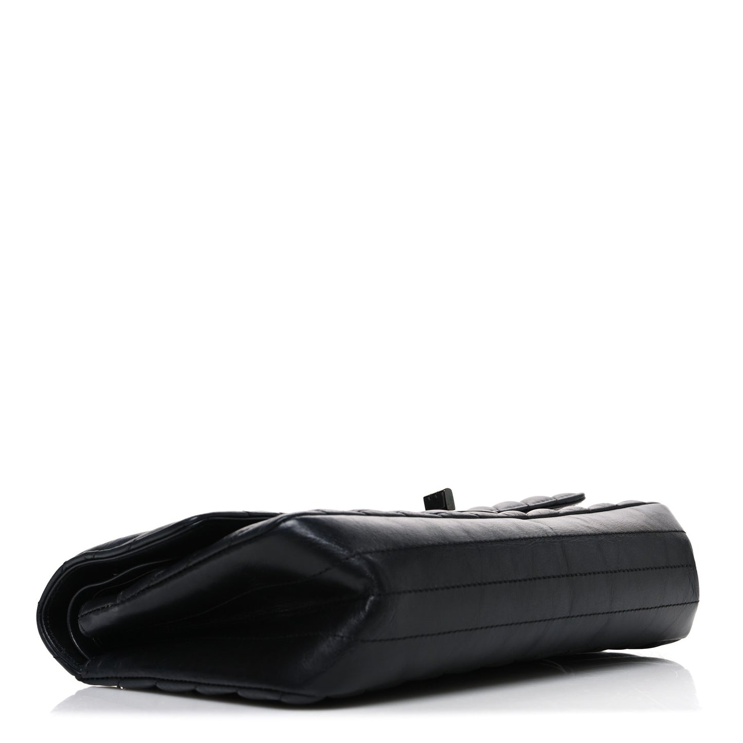 Sheepskin Chevron Quilted 2.55 Reissue 225 Double Flap So Black
