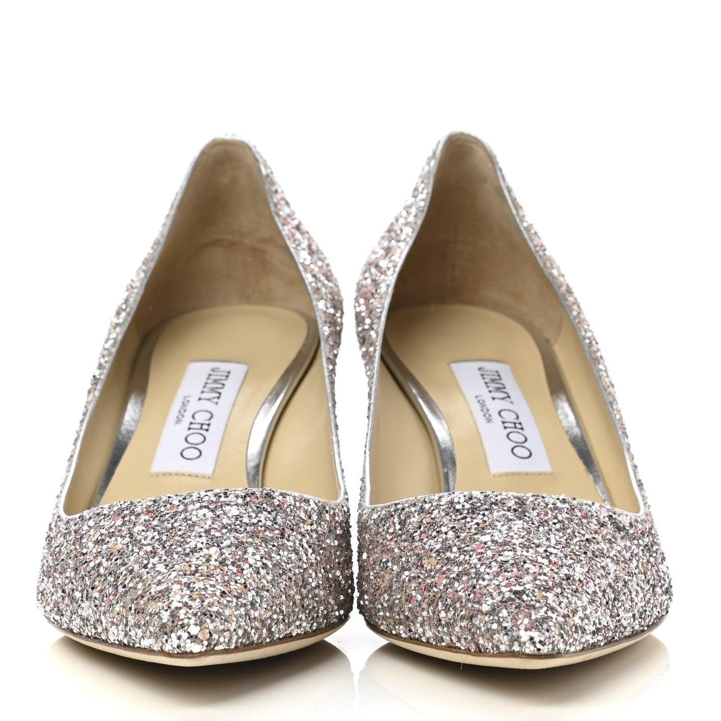 Speckled Glitter Pointy Toe Romy 60 Pumps 38 Viola Mix