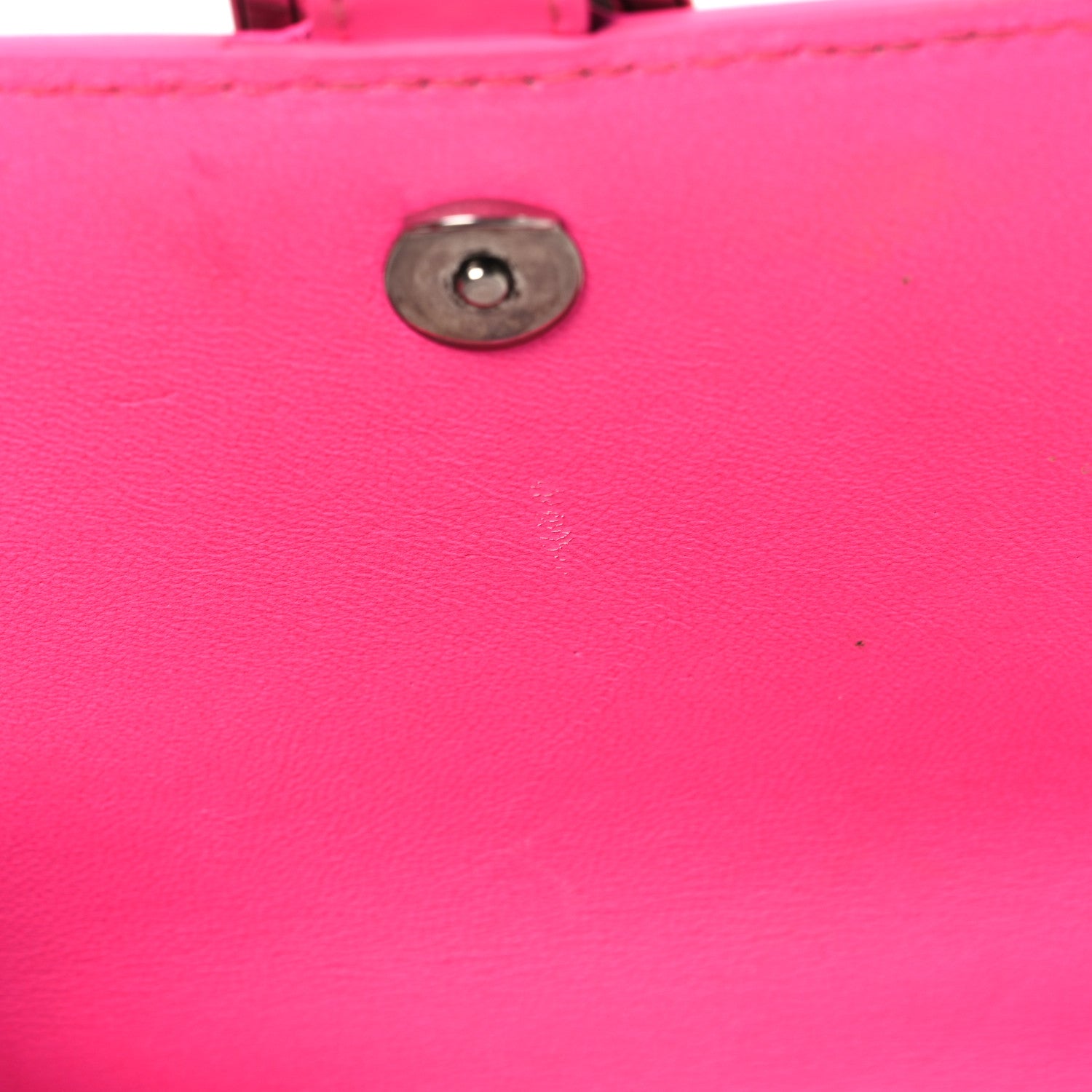 Balenciaga Shiny Box Calfskin Small Hourglass Top Handle Bag Acid Fuchsia 10 of 13