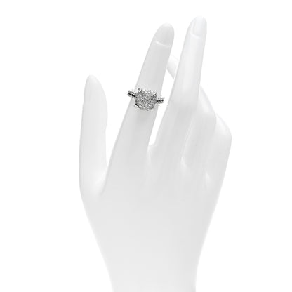 David Yurman Sterling Silver Diamond 11mm Chatelaine Pave Ring 49 5 2 of 5
