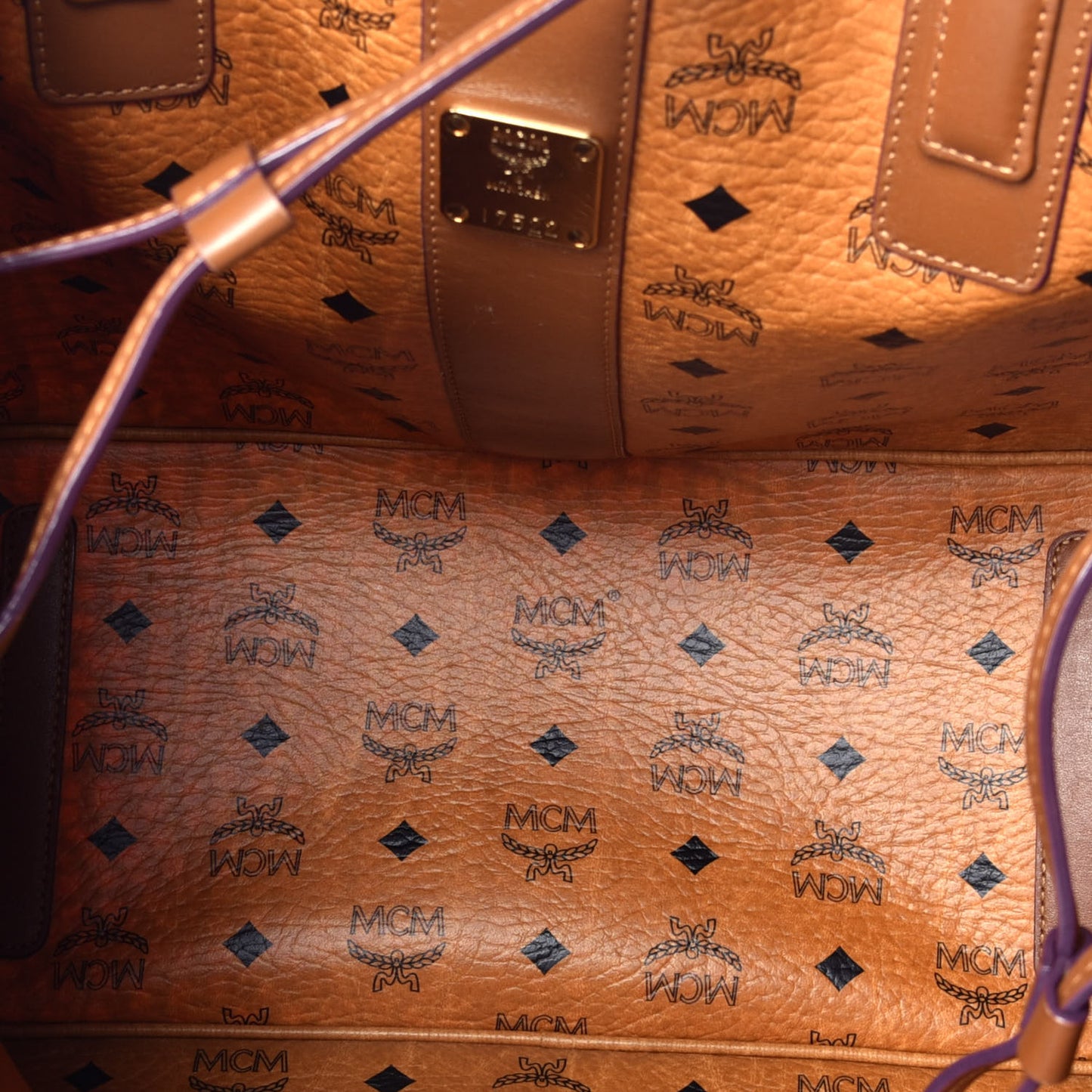 Visetos Medium Liz Reversible Shopper Tote Cognac