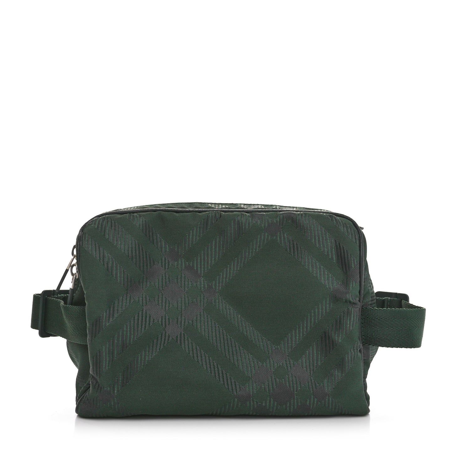 Nylon Jacquard Check Belt Bag Vine