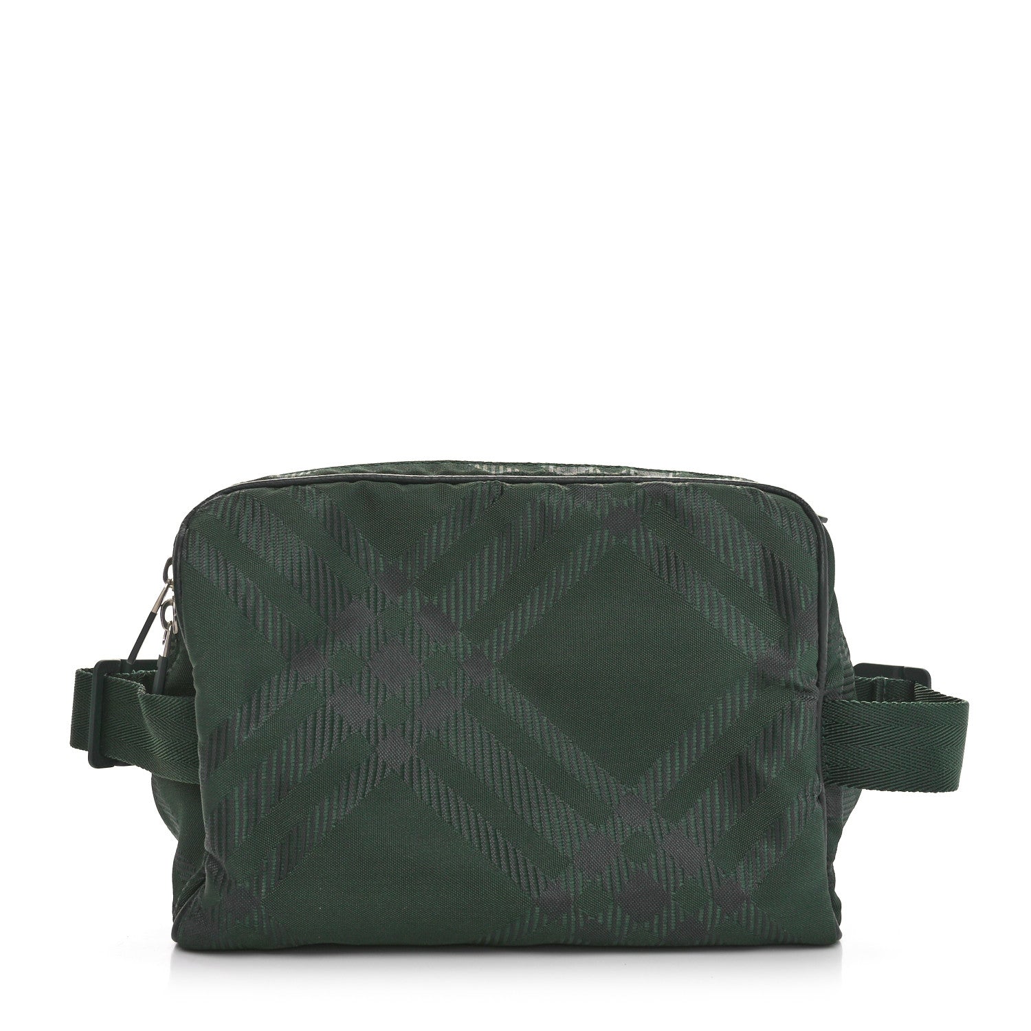 Burberry Nylon Jacquard Check Belt Bag Vine 1 of 9