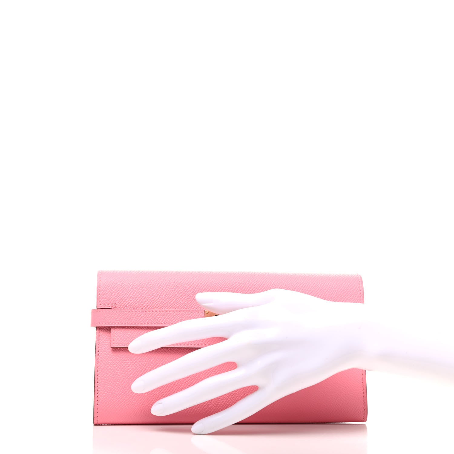 Hermes Epsom Kelly Longue Wallet Rose Confetti 2 of 8