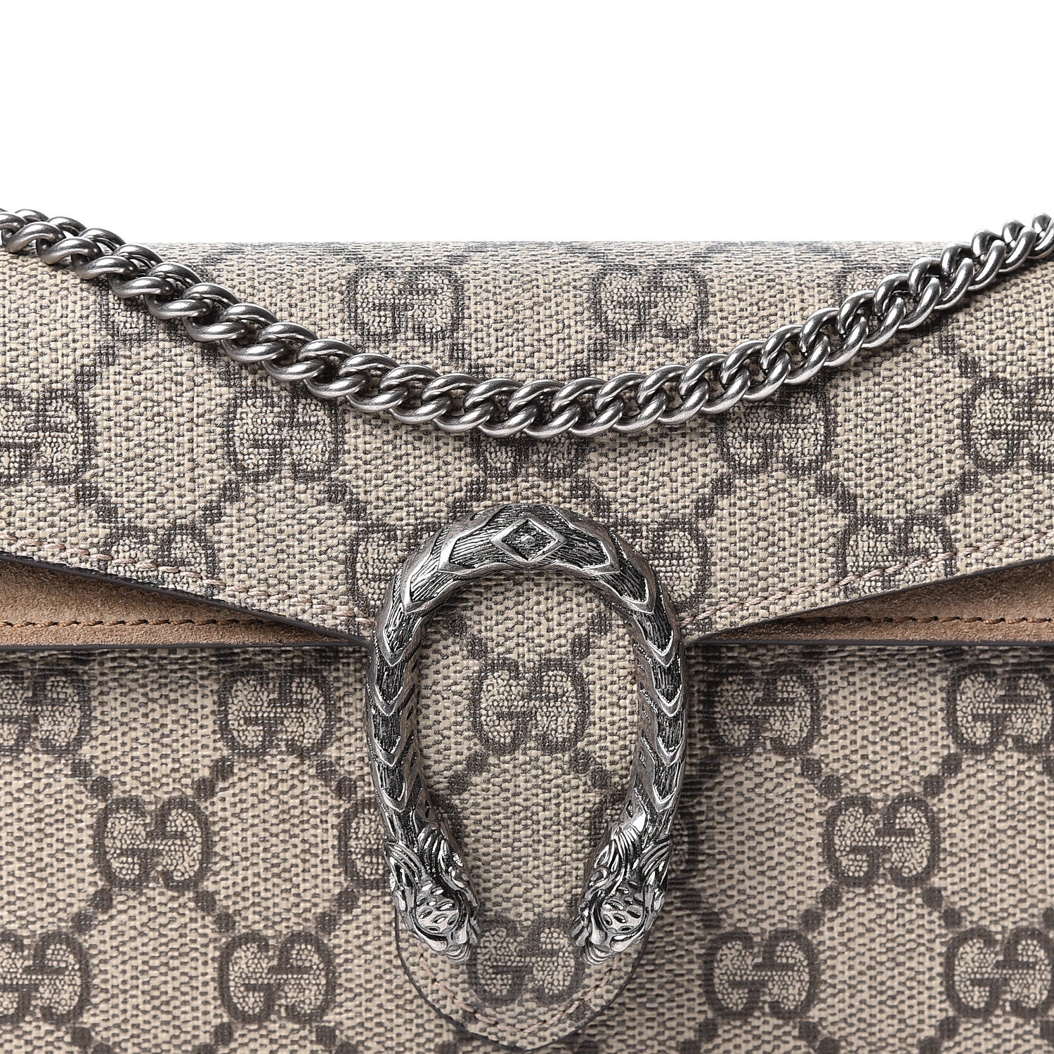 Gucci GG Supreme Monogram Super Mini Dionysus Shoulder Bag Taupe 6 of 8