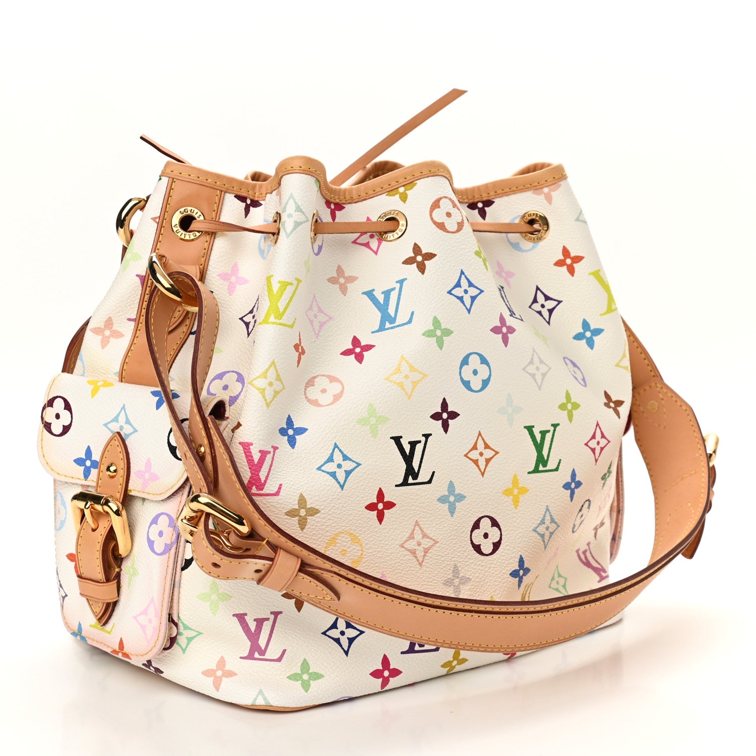 Louis Vuitton Monogram Multicolor Petit Noe White 3 of 9