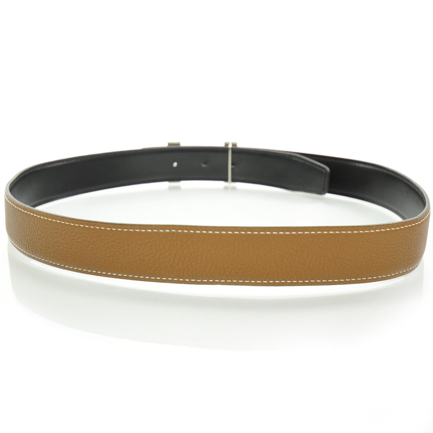 Hermes Leather Enamel H Reversible Belt 85 4 of 8
