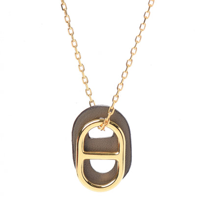 Hermes Swift O'Maillon Pendant Necklace Etoupe 5 of 7