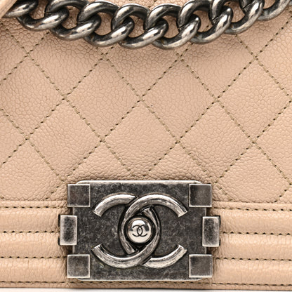 Chanel Caviar Quilted Small Boy Flap Light Beige 8 of 14