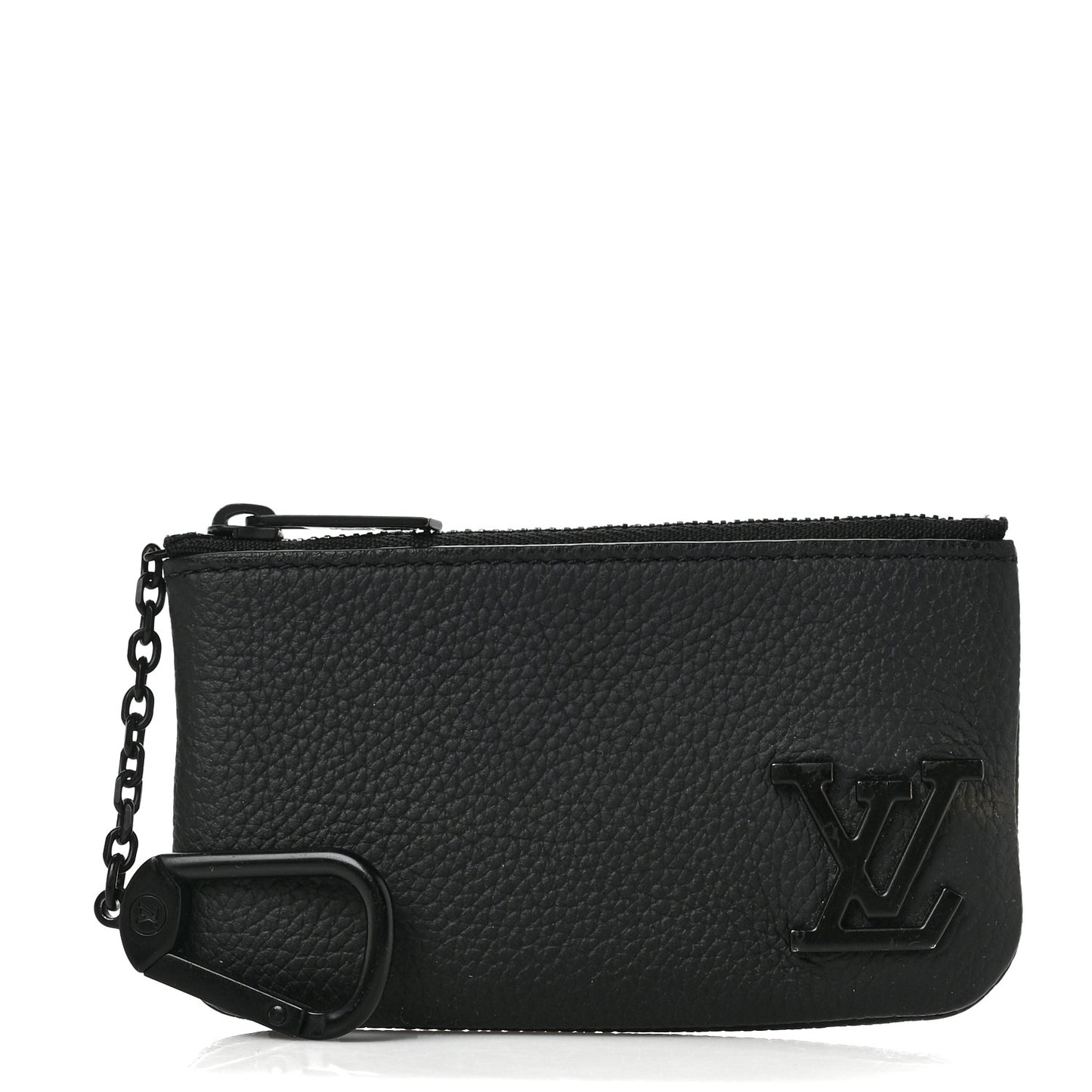 Grained Calfskin Aerogram Key Pouch Black