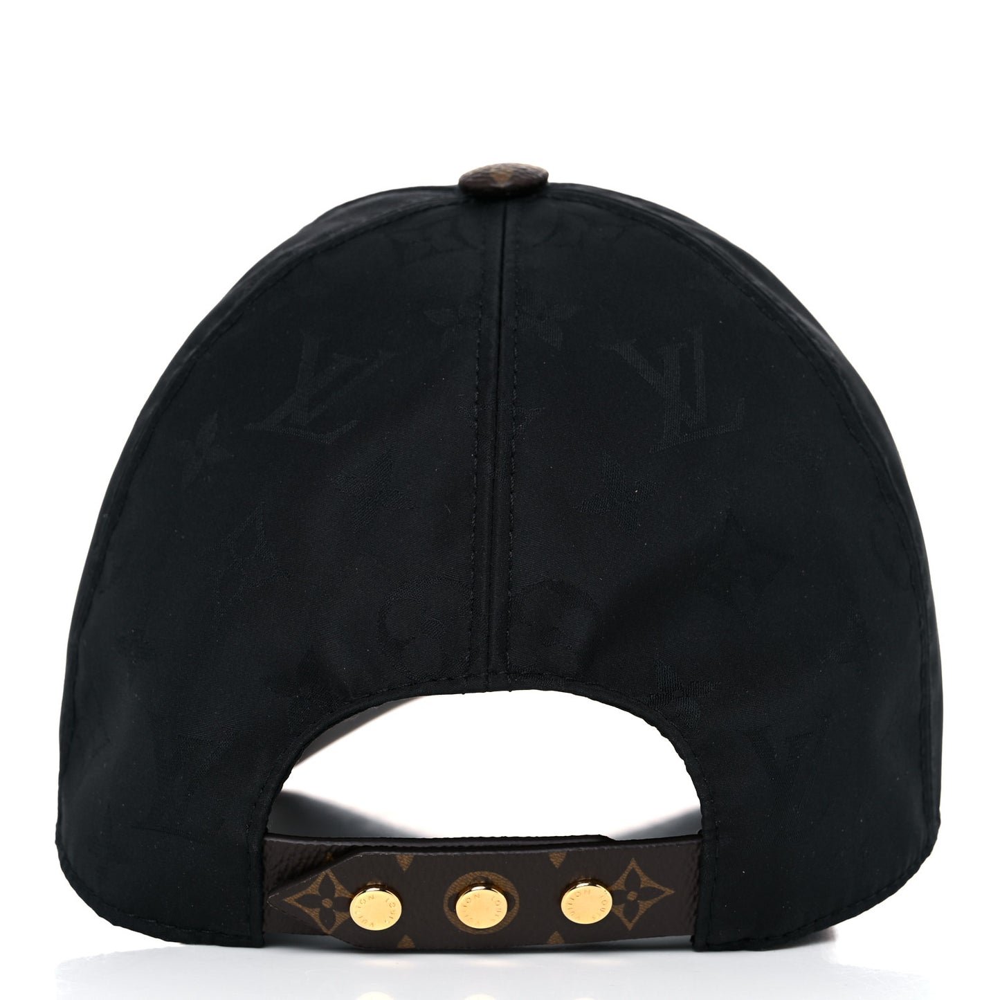 Polyester Silk Monogram LV Get Ready Cap M Black