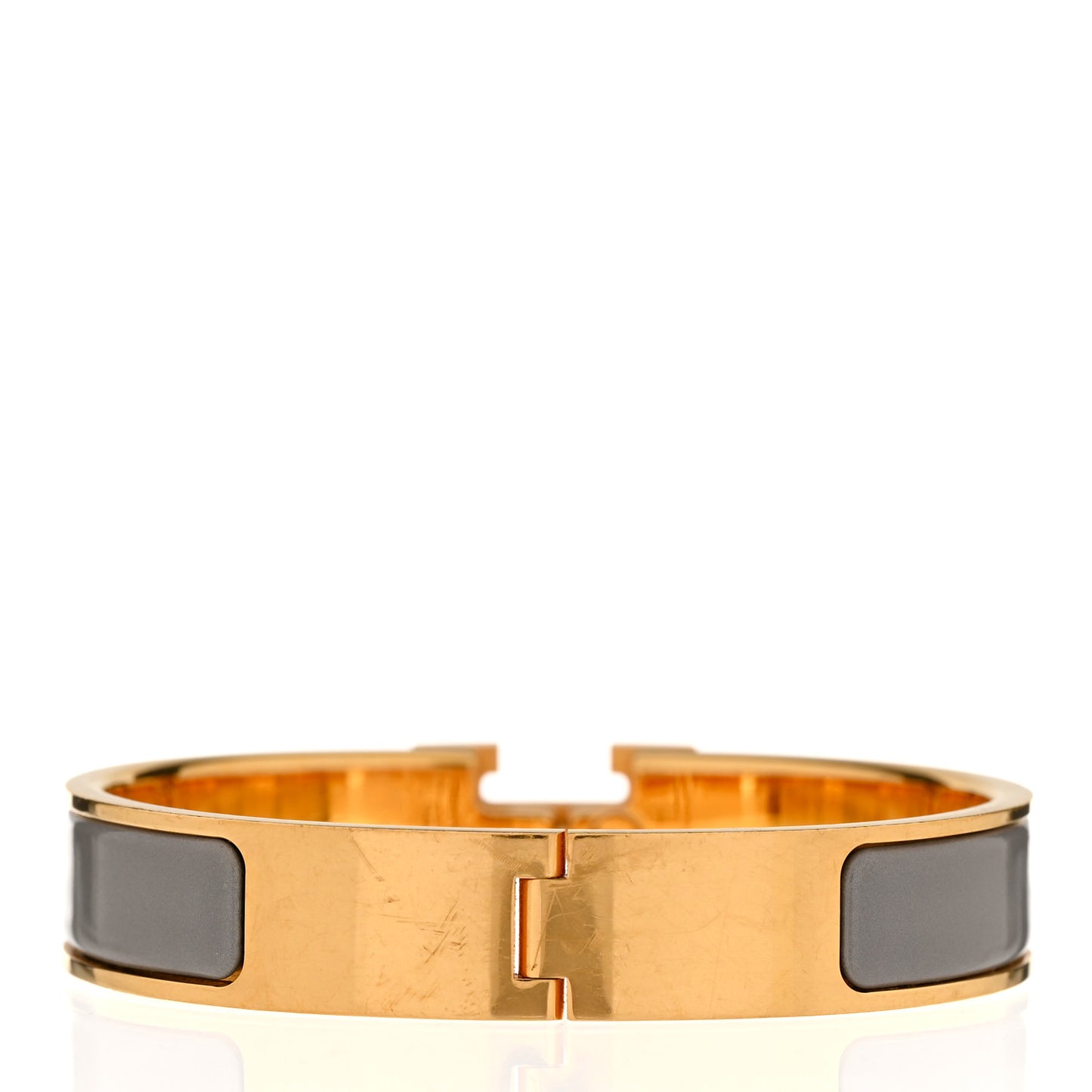 Enamel Narrow Clic Clac H Bracelet PM Gris Orage