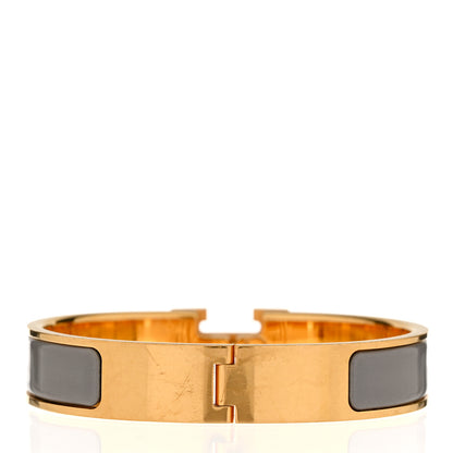 Hermes Enamel Narrow Clic Clac H Bracelet PM Gris Orage 3 of 4