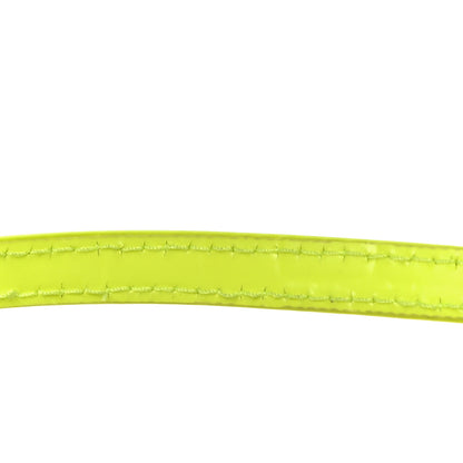 Balenciaga Semi Shiny Calfskin Crocodile Embossed Hourglass Top Handle Bag Mini Fluo Yellow 18 of 18
