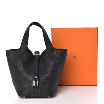 Hermes Taurillon Clemence Picotin Lock 18 PM Black 12 of 12
