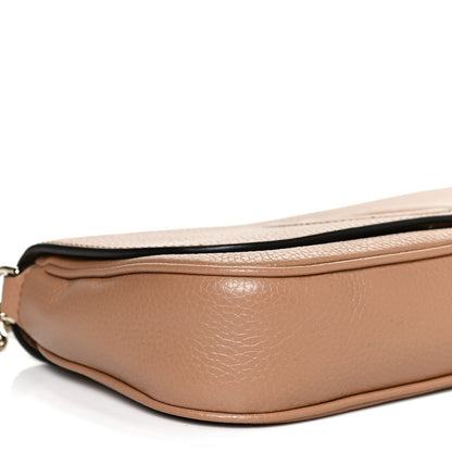 Gucci Pebbled Calfskin Medium Soho Flap Crossbody Camelia 10 of 13