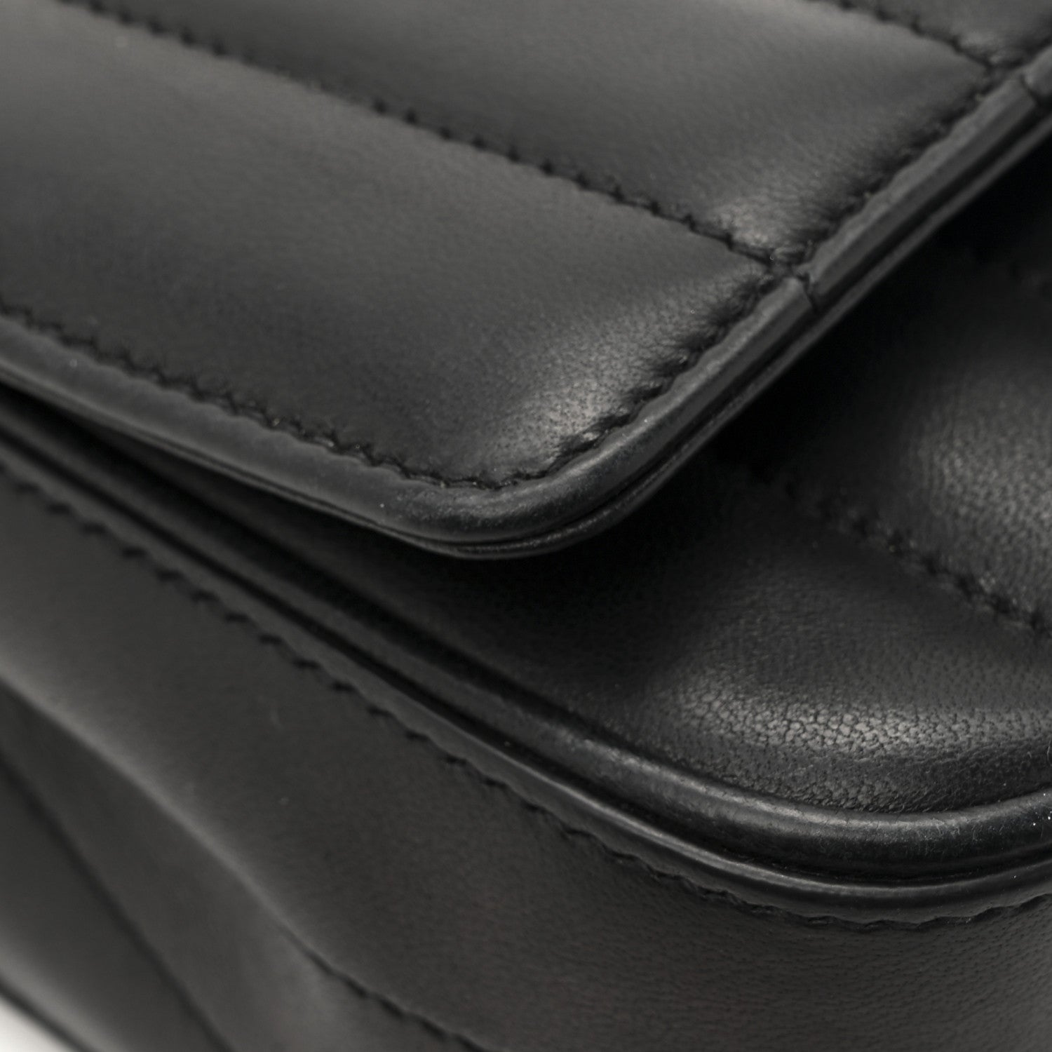 Saint Laurent Lambskin Matelasse Monogram Small Vicky Chain Bag Black 13 of 15
