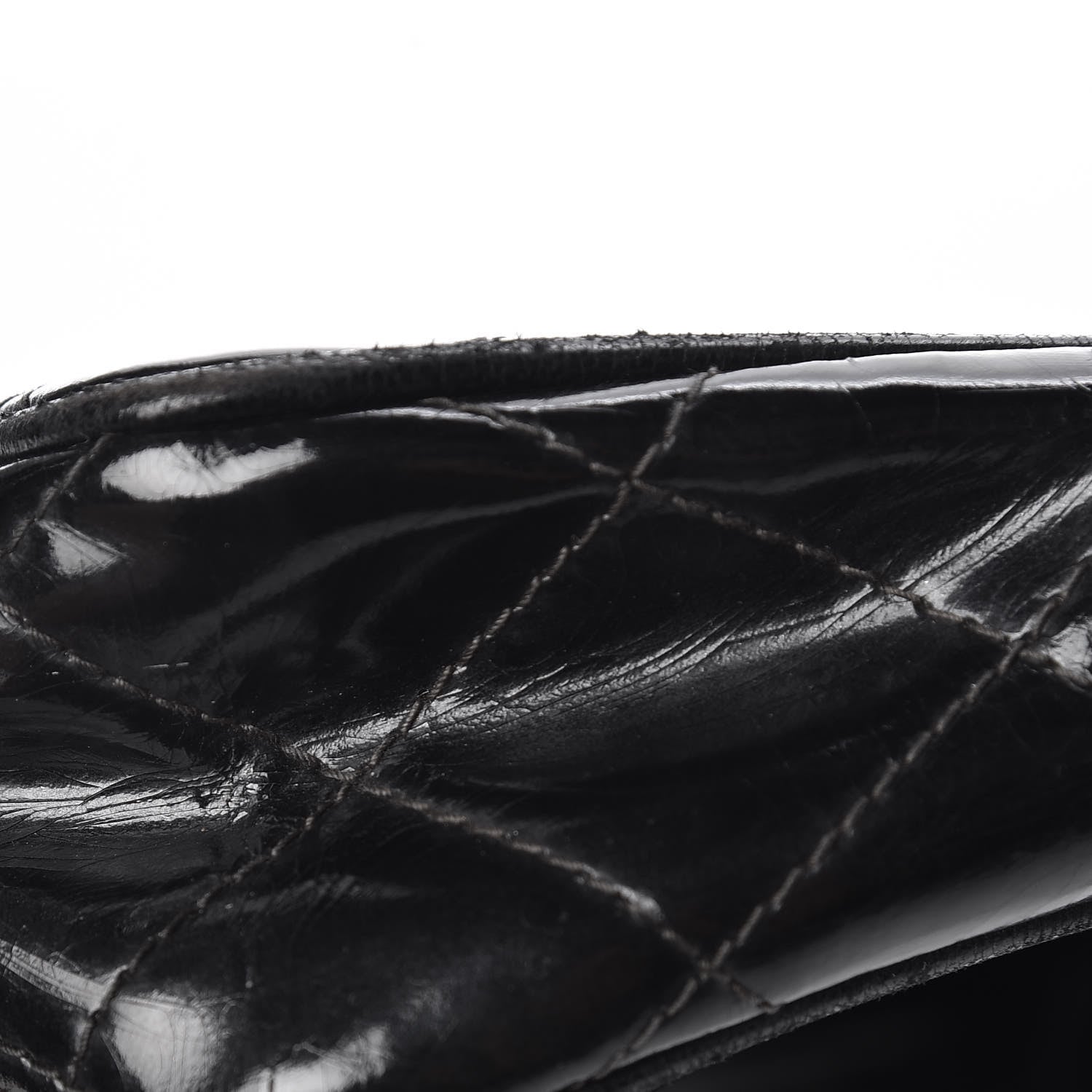 Chanel Patent Quilted Tassel Small Camera Case Black 14 of 14