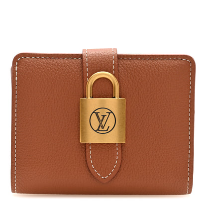 Louis Vuitton Grained Calfskin Low Key Compact Wallet Cognac 1 of 6