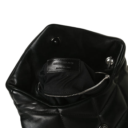 Saint Laurent Lambskin Quilted Toy Loulou Puffer Monogram Chain Satchel Black 7 of 17