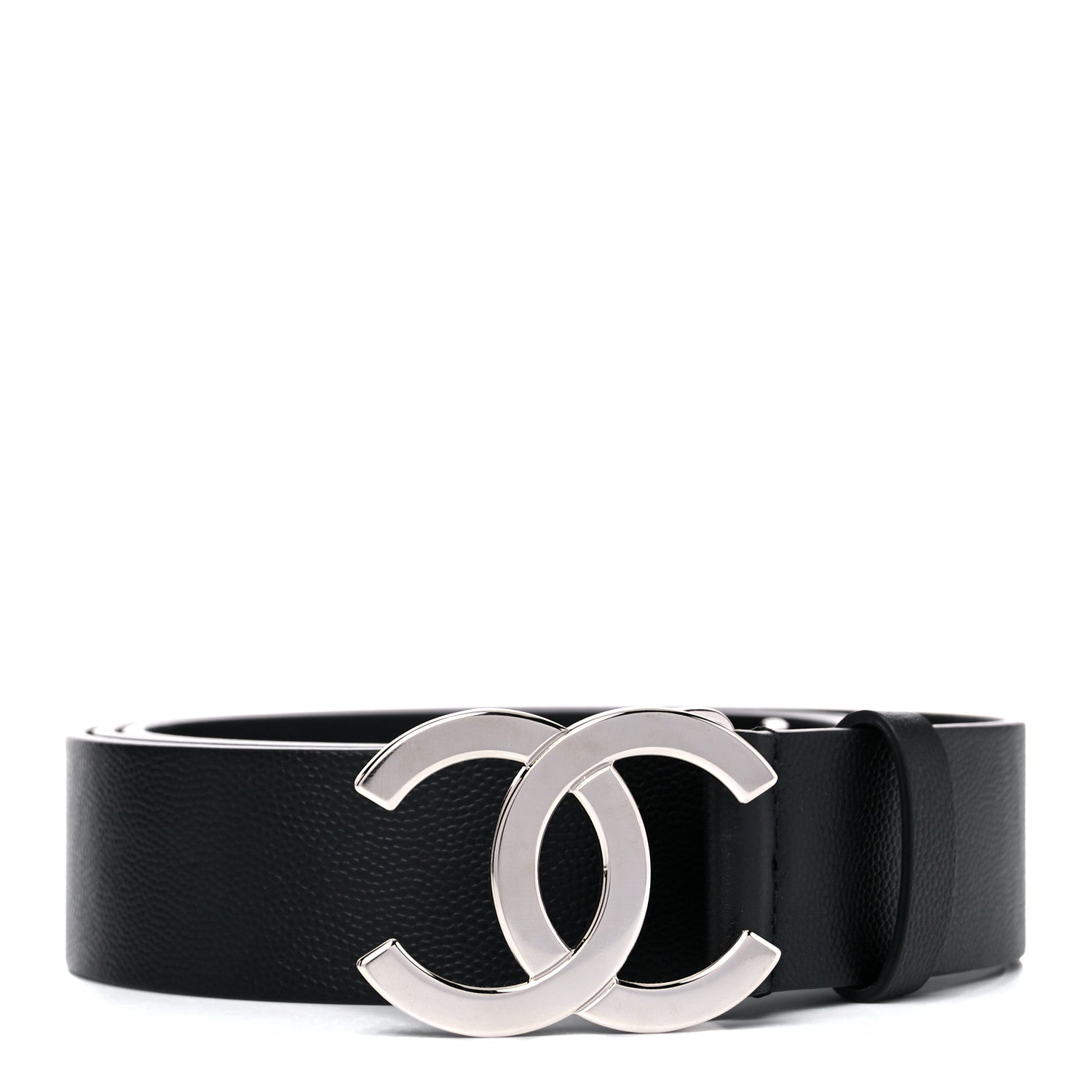 Chanel Caviar CC Logo Belt 110 44 Black 1 of 7