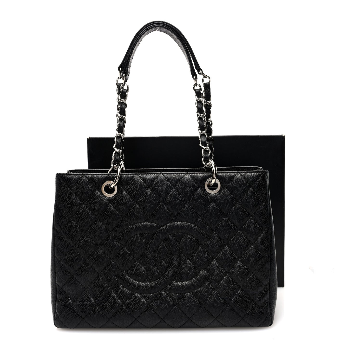 Caviar Quilted Grand Shopping Tote GST Black