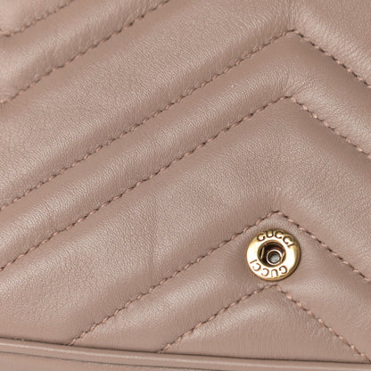 Gucci Calfskin Matelasse Super Mini GG Marmont Shoulder Bag Porcelain Rose 8 of 12