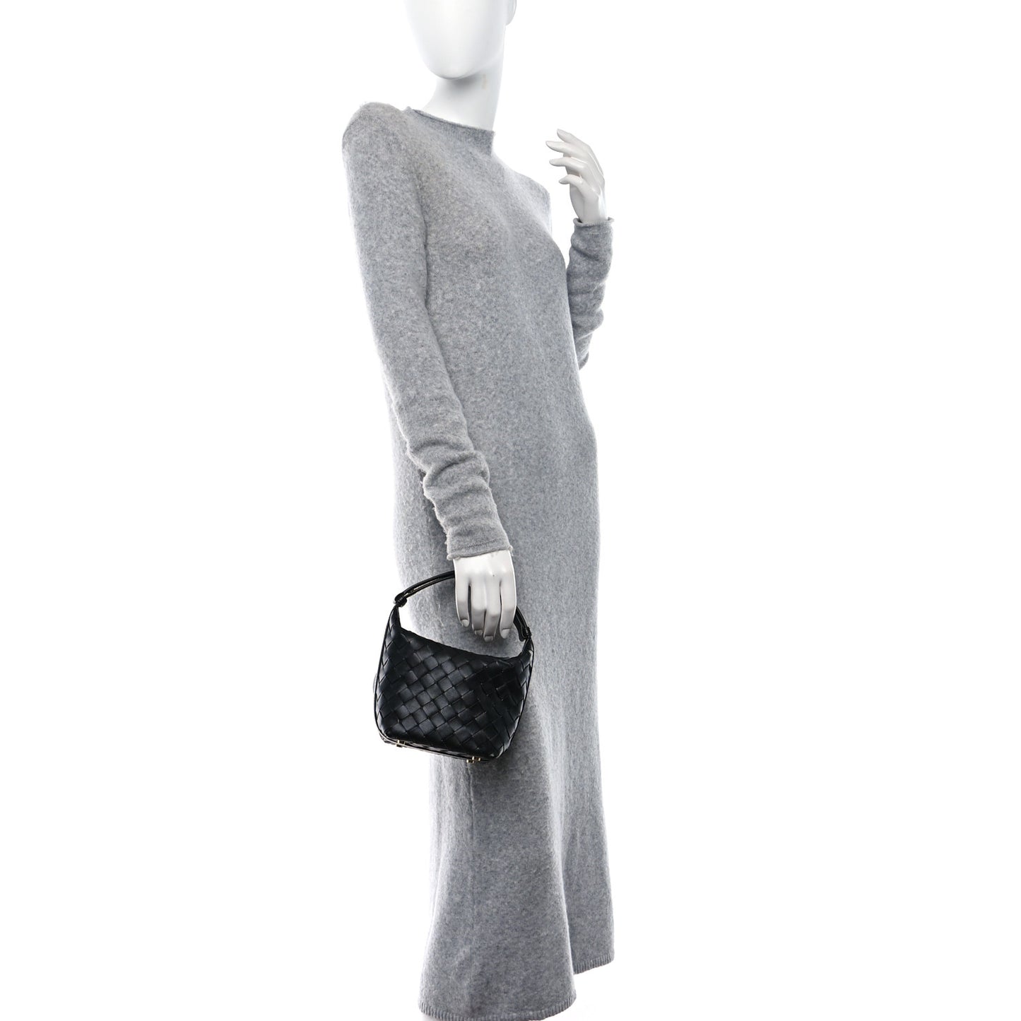 Calfskin Nappa Intrecciato Candy Wallace Black