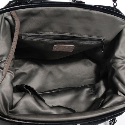 Chanel Lambskin Quilted Sharpei Frame Tote Black 5 of 7