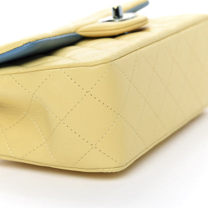 Chanel Lambskin Quilted Mini Rectangular Flap Yellow Blue 5 of 9