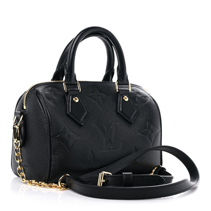 Louis Vuitton Empreinte Monogram Giant Speedy Bandouliere 20 Black 3 of 8