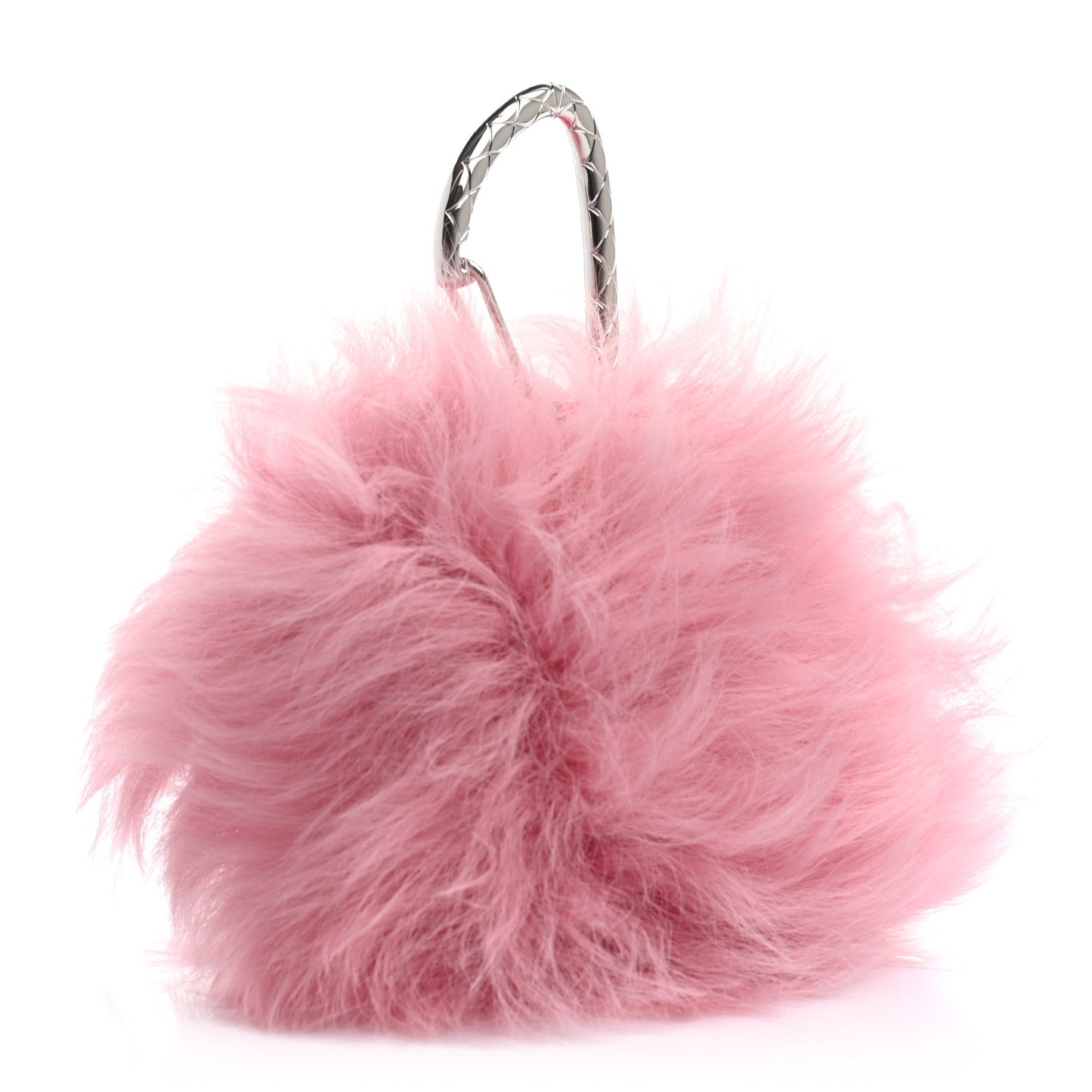 Shearling Lambskin CC Hook Card Holder Pink