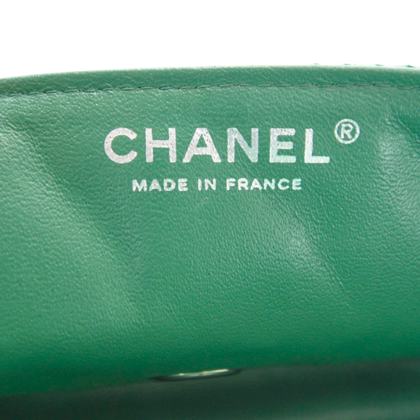 Calfskin Perforated East West Flap Green