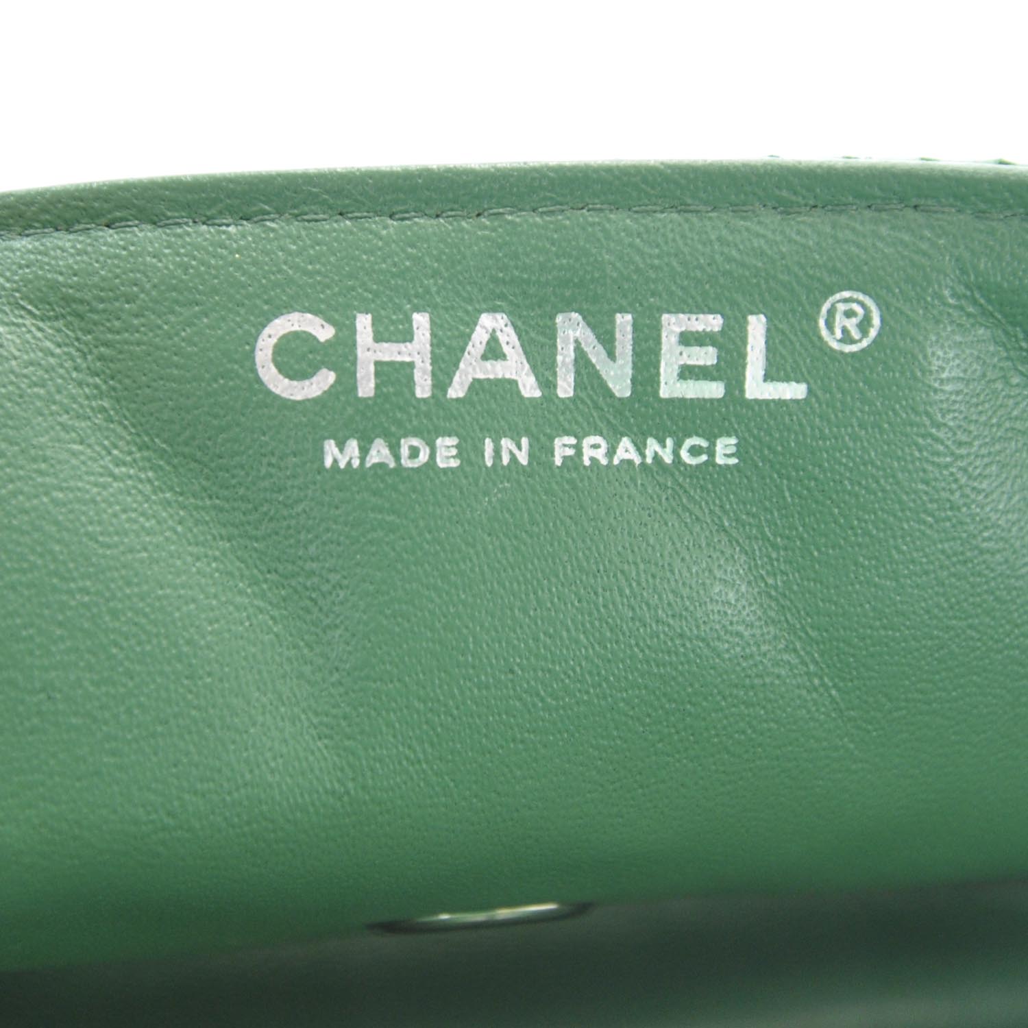 Chanel Calfskin Perforated East West Flap Green 10 of 11