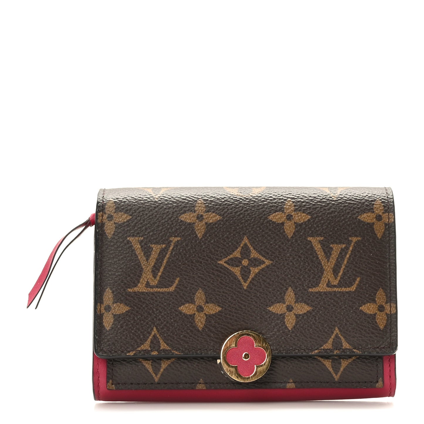 Monogram Flore Compact Wallet Fuchsia