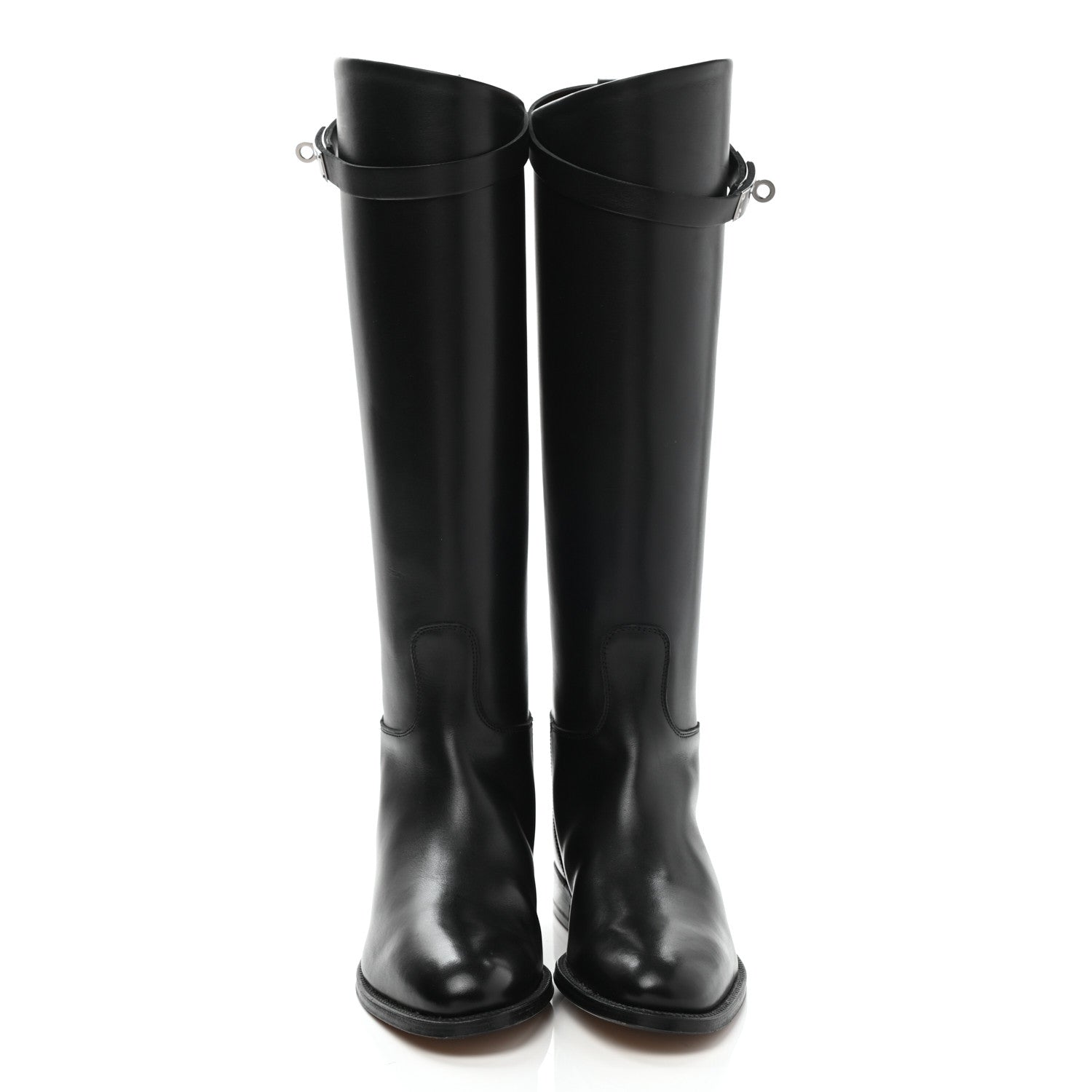 Hermes Box Kelly Jumping Boots 37 Black 2 of 9