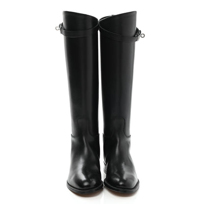 Hermes Box Kelly Jumping Boots 37 Black 2 of 9