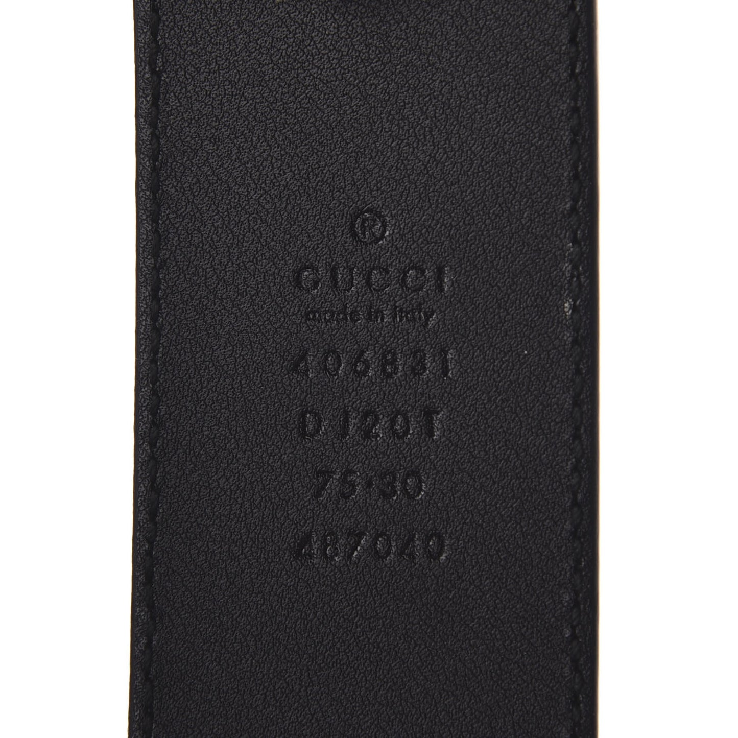 Textured Calfskin Double G 40mm Belt 75 30 Black
