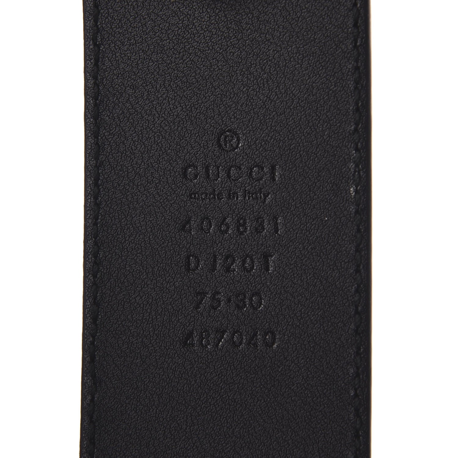 Gucci Textured Calfskin Double G 40mm Belt 75 30 Black 2 of 5