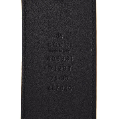 Gucci Textured Calfskin Double G 40mm Belt 75 30 Black 2 of 5