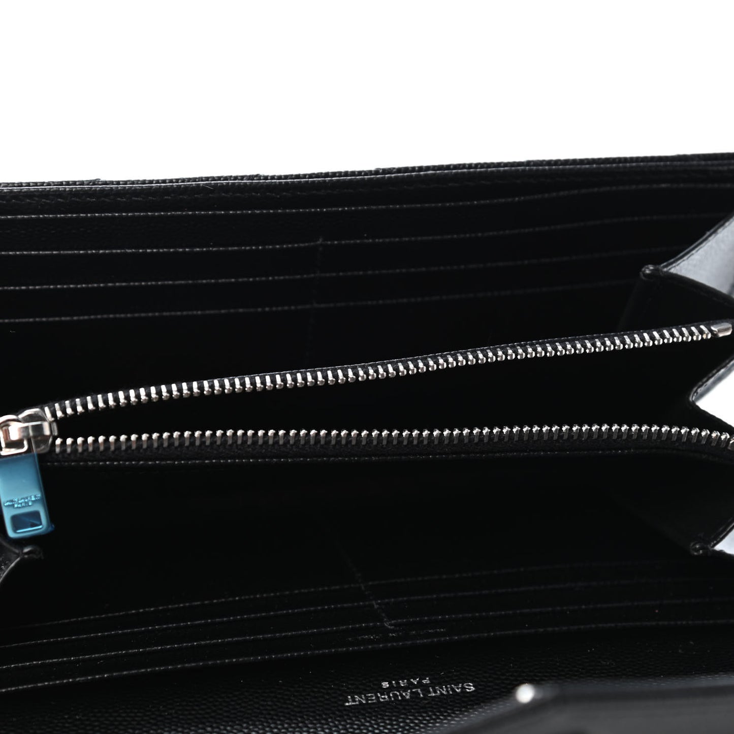 Grain De Poudre Matelasse Chevron Monogram Flap Wallet Black