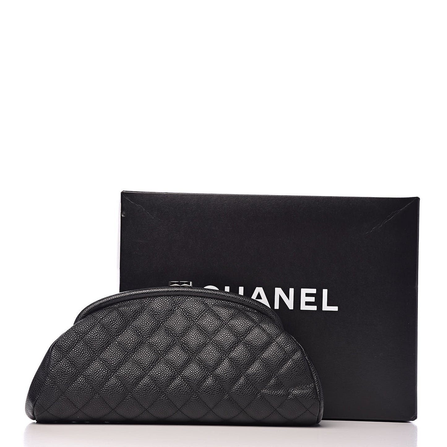 Caviar Quilted Timeless Clutch Black