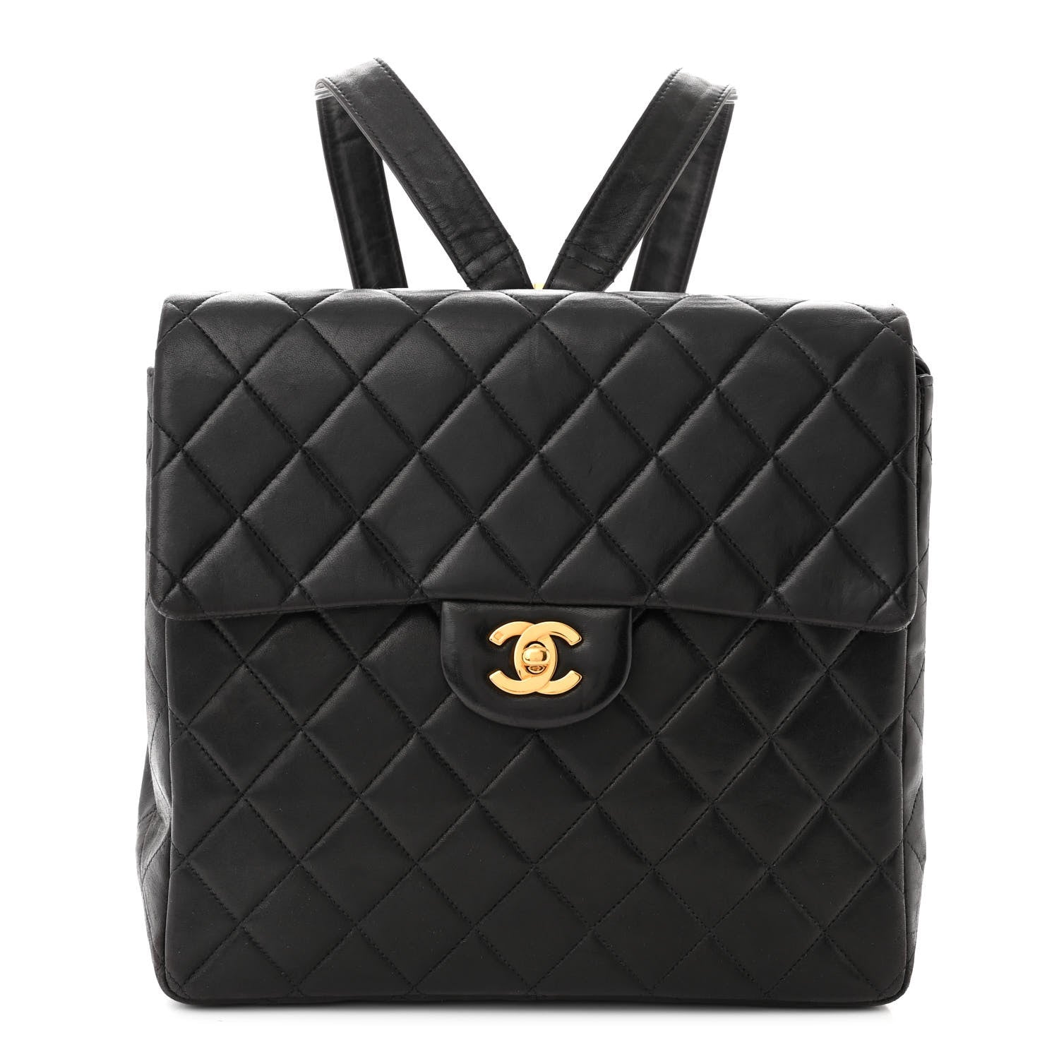 Chanel Lambskin Quilted Backpack Dark Brown 1 of 11
