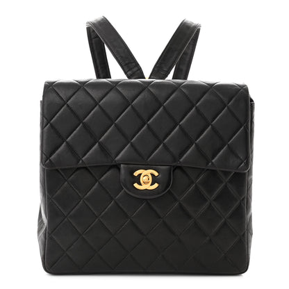 Chanel Lambskin Quilted Backpack Dark Brown 1 of 11