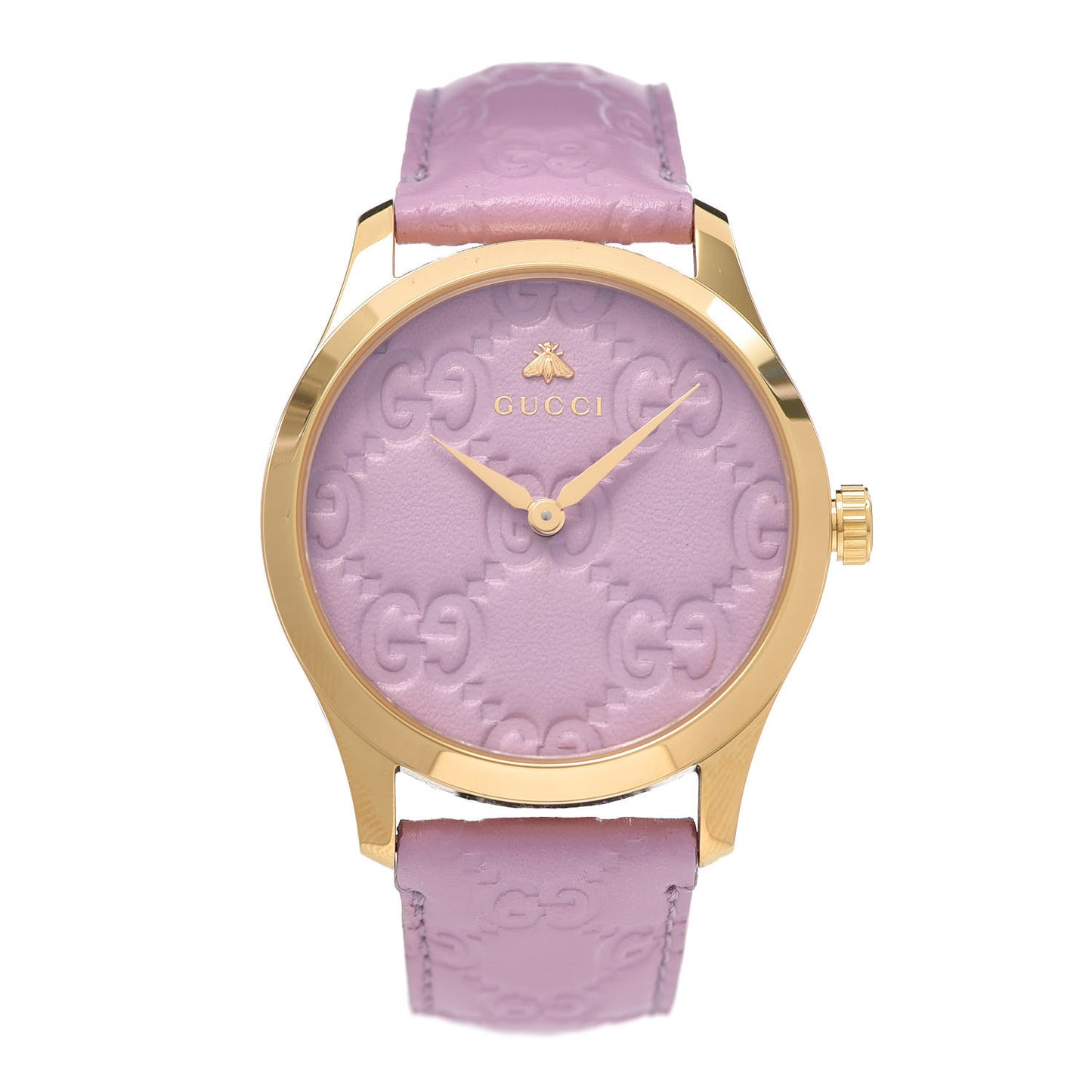 Stainless Steel Calfskin 38mm G-Timeless Quartz Watch Lilac