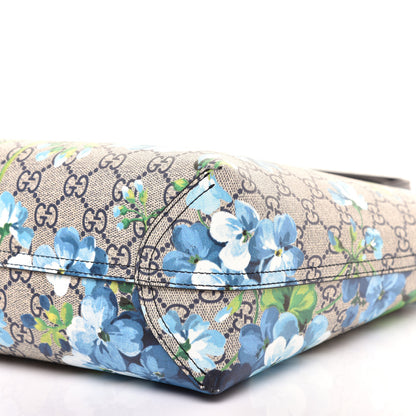 Gucci GG Supreme Monogram Blooms Small Reversible Tote Beige Blue Navy 8 of 15