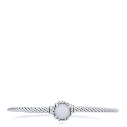 David Yurman Sterling Silver Pearl 3mm Chatelaine Bracelet 1 of 4