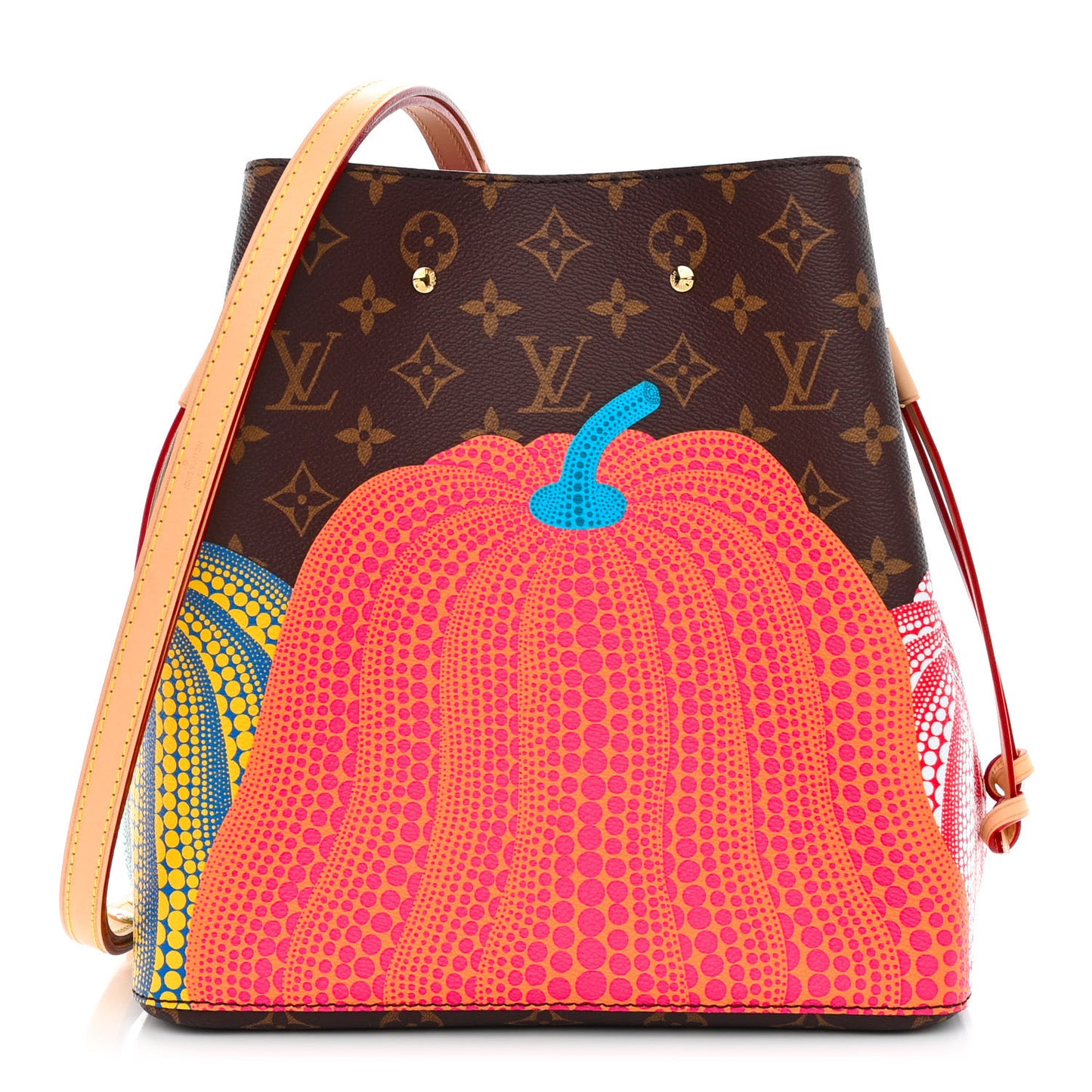 LV X YK Monogram Kusama Pumpkin Neonoe MM