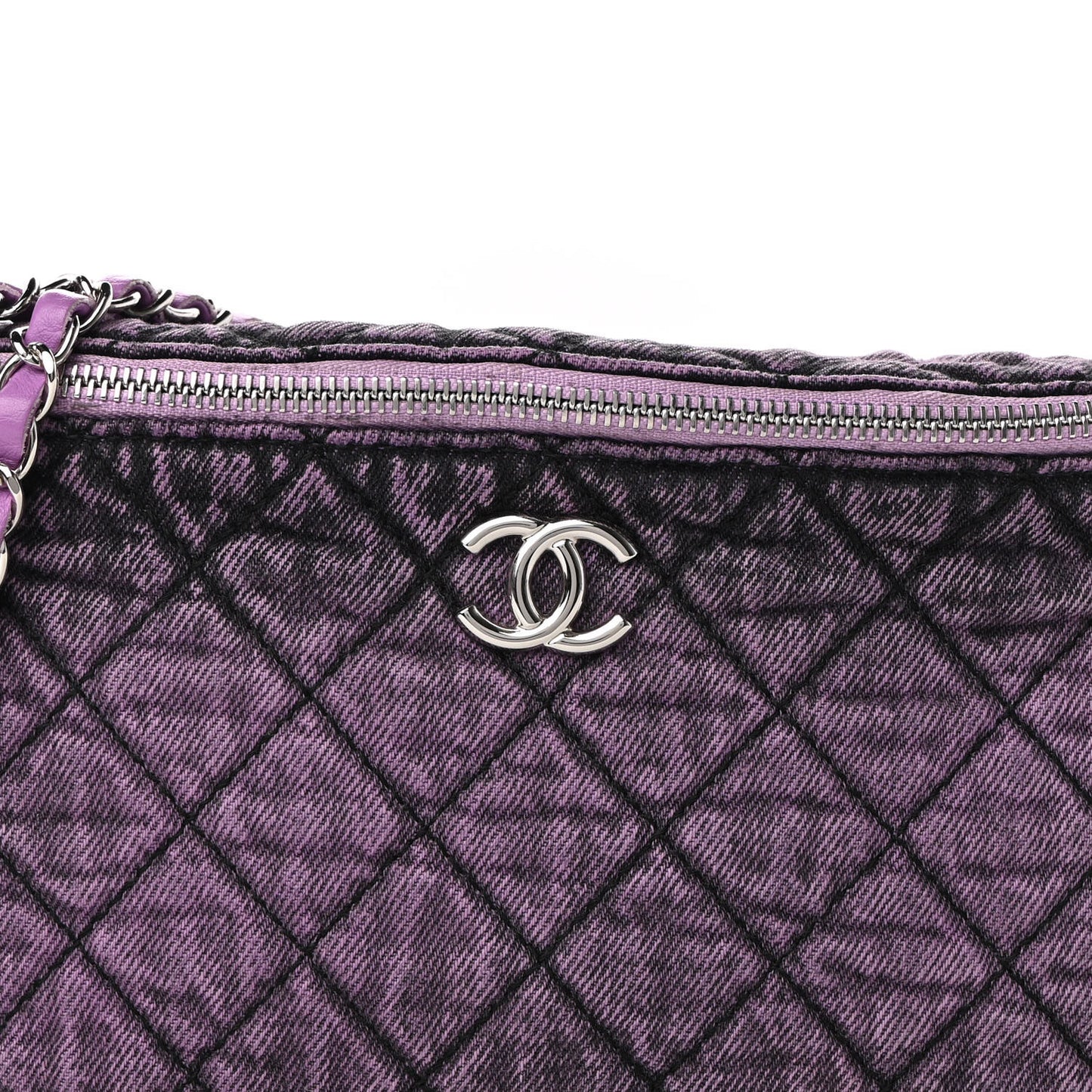 Denim Quilted Denimpression Waist Bag Purple